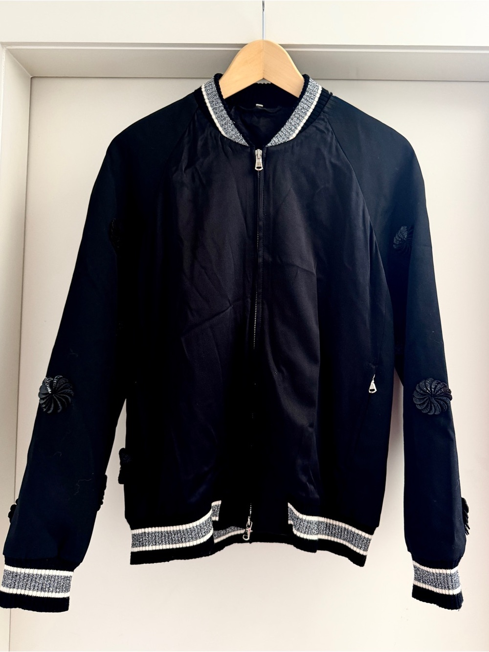 3.1 Phillip Lim Dandelion Embellished Bomber — Leather Appliqué